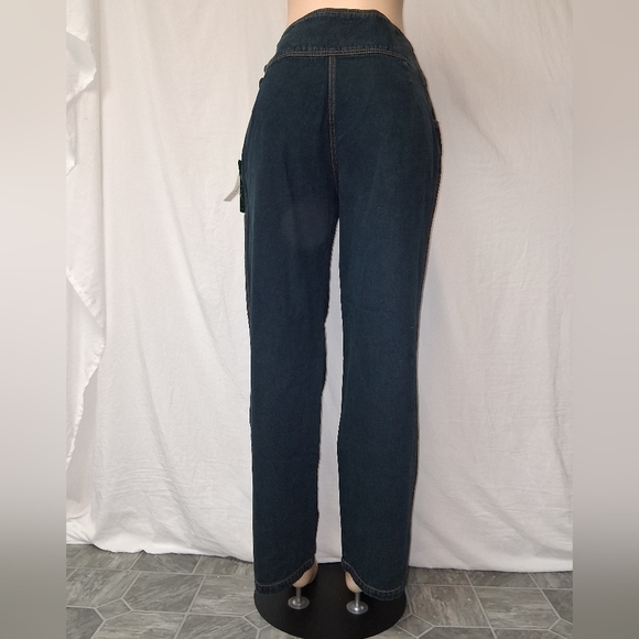 Vintage Harve Benard by benard Holtzman Dark Blue Straight Leg Jeans Size 14 - Picture 10 of 17